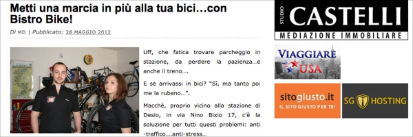 Metti una marcia in pi&ugrave; alla tua bici&hellip; con Bistro Bike!